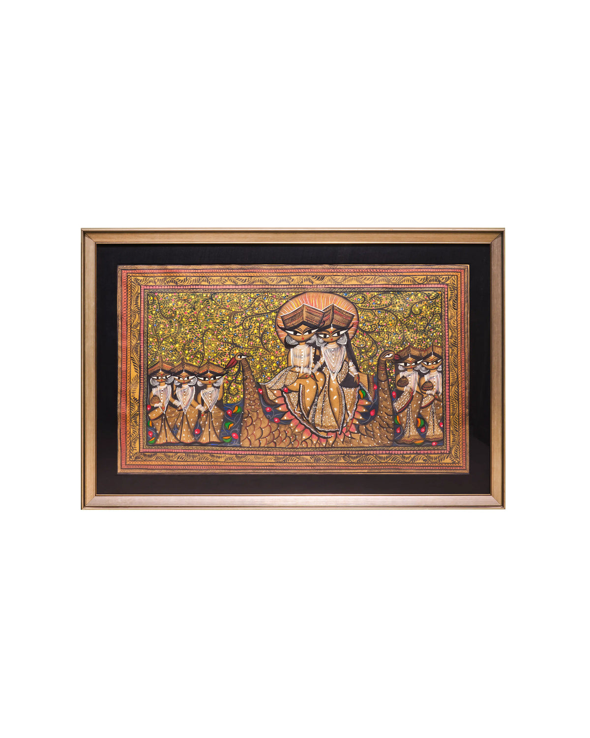 Radha Krishna Kalighat Pattachitra