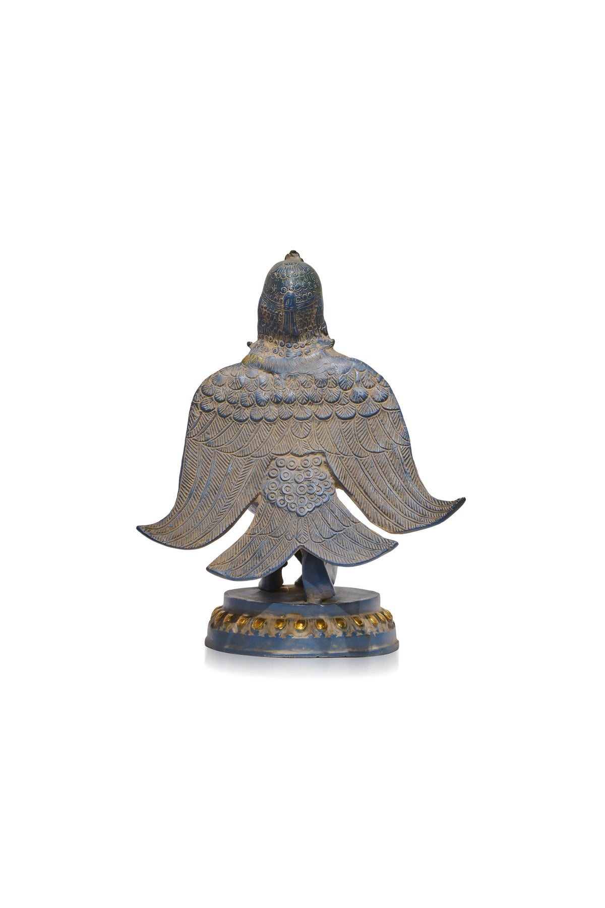 Sitting Garuda In Blue Patina