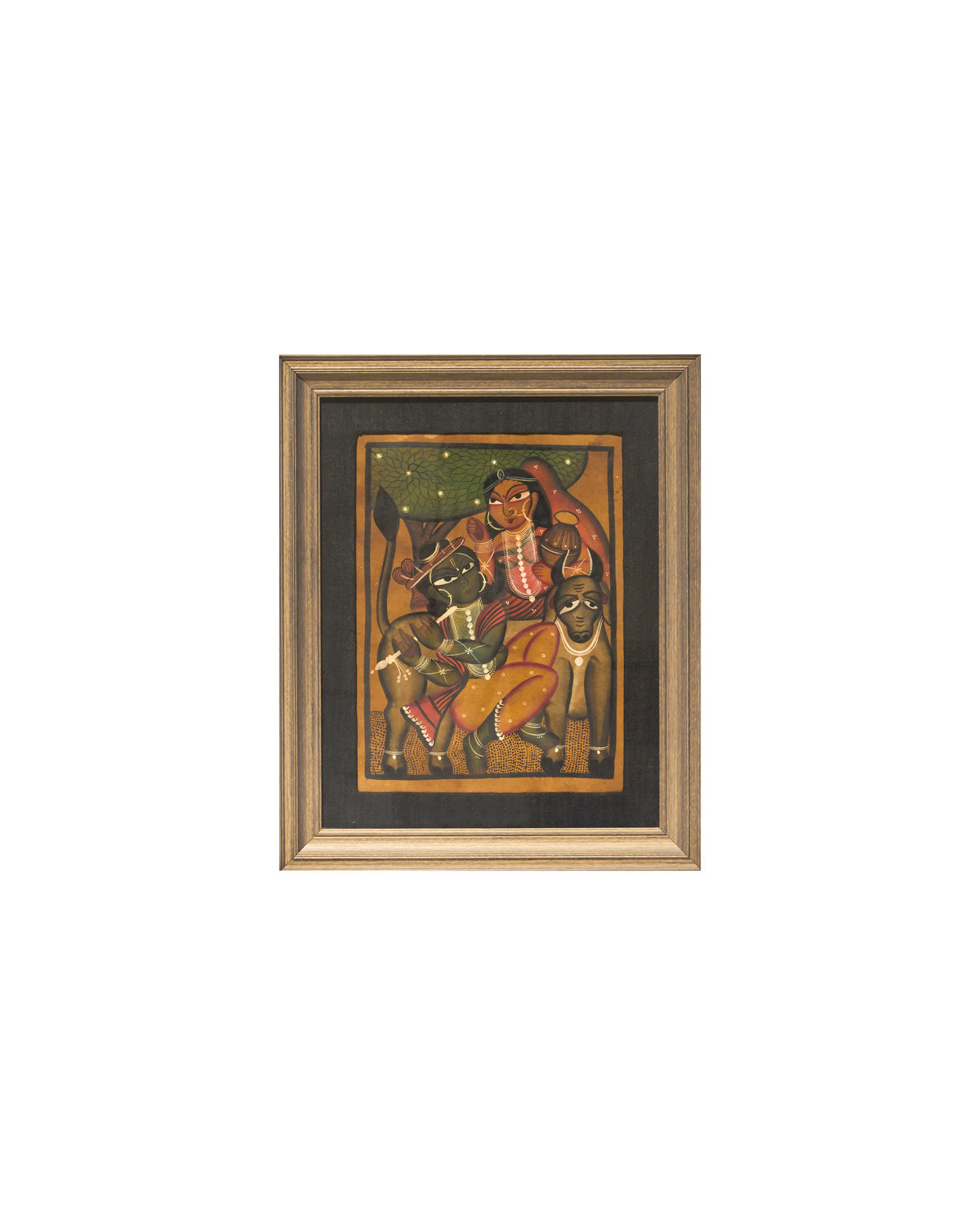 Devi on Lion Pattachitra Painting