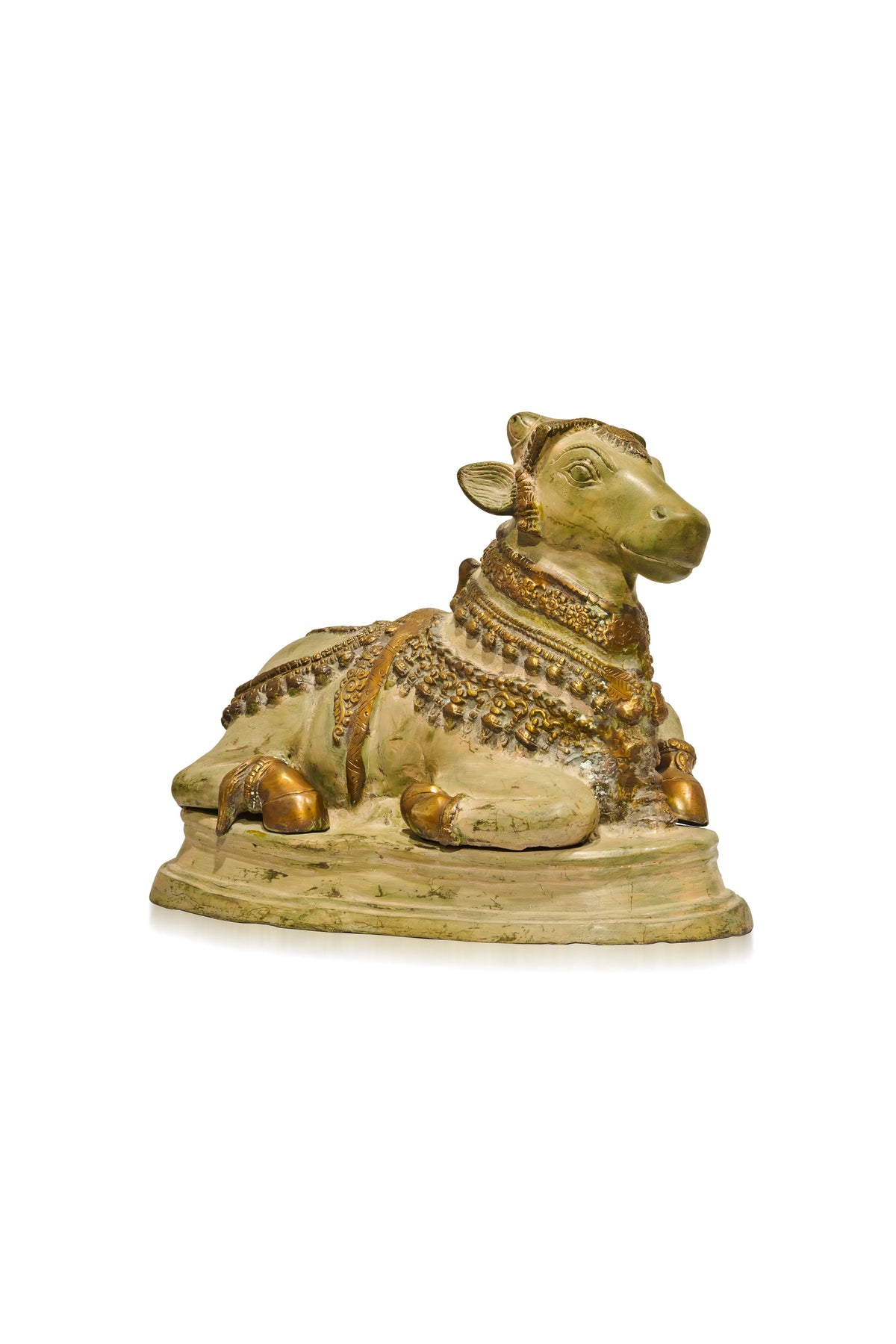 Sage Green & Golden Patina Finish Nandi