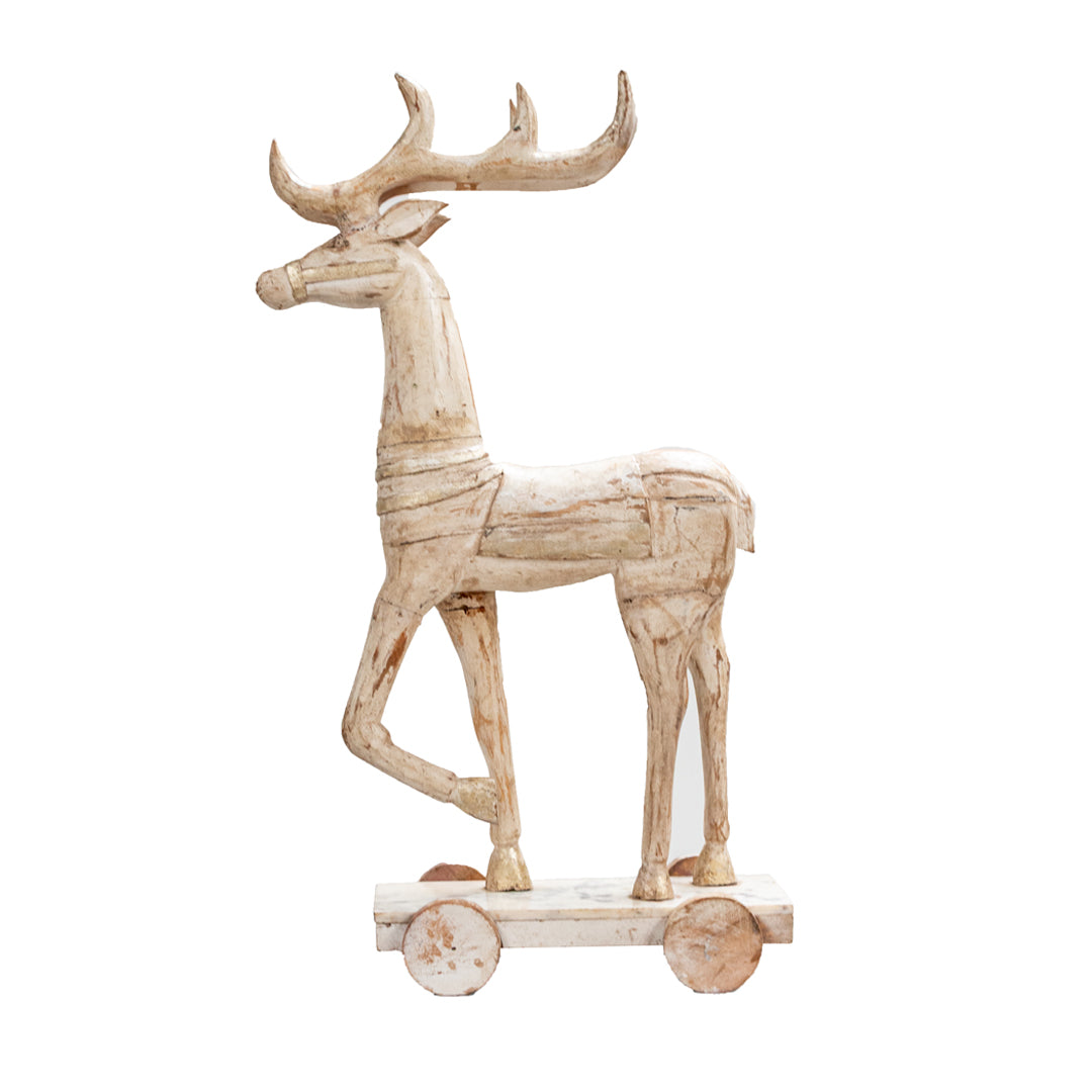 Wooden Deer with wheel