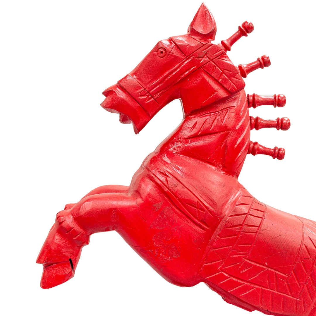 Hand Crafted Horse - Red