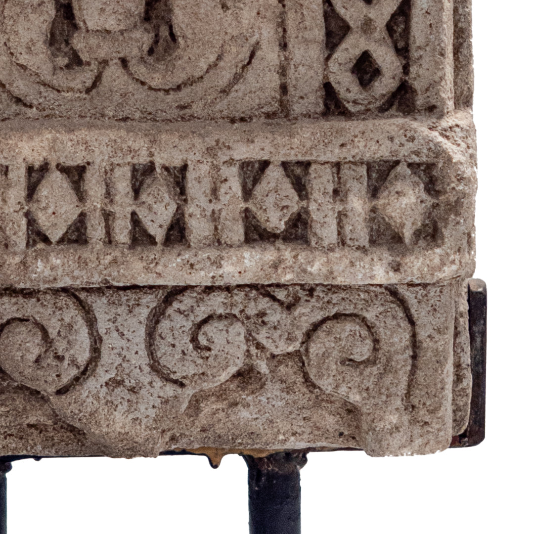 Table Accent - Stone with Metal Base