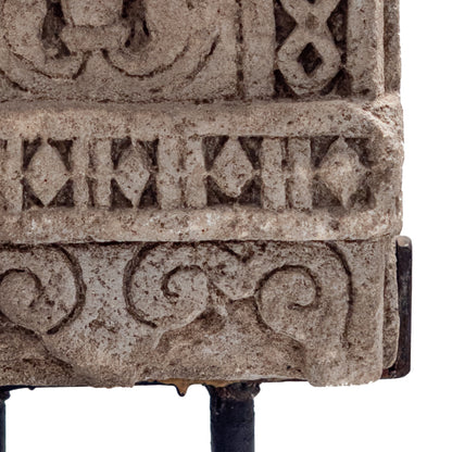 Table Accent - Stone with Metal Base