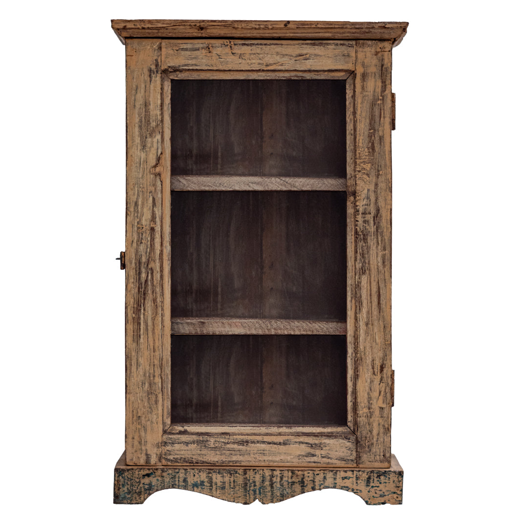 Distrassed white wall cabinet