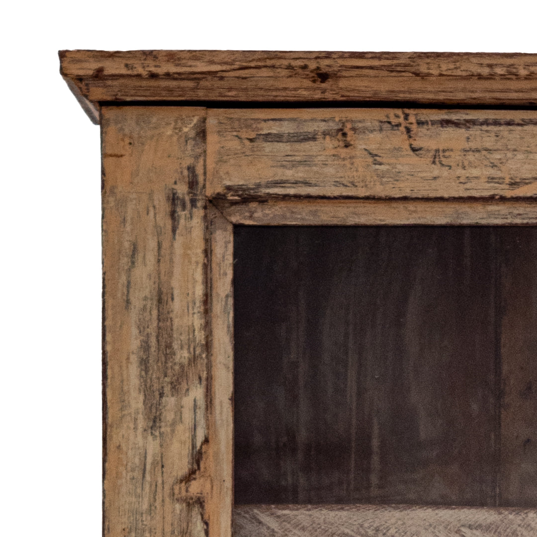 Distrassed white wall cabinet