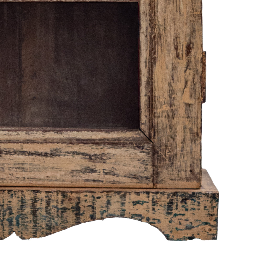 Distrassed white wall cabinet