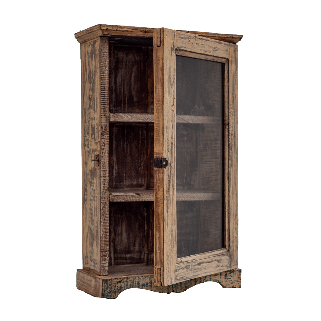 Distrassed white wall cabinet