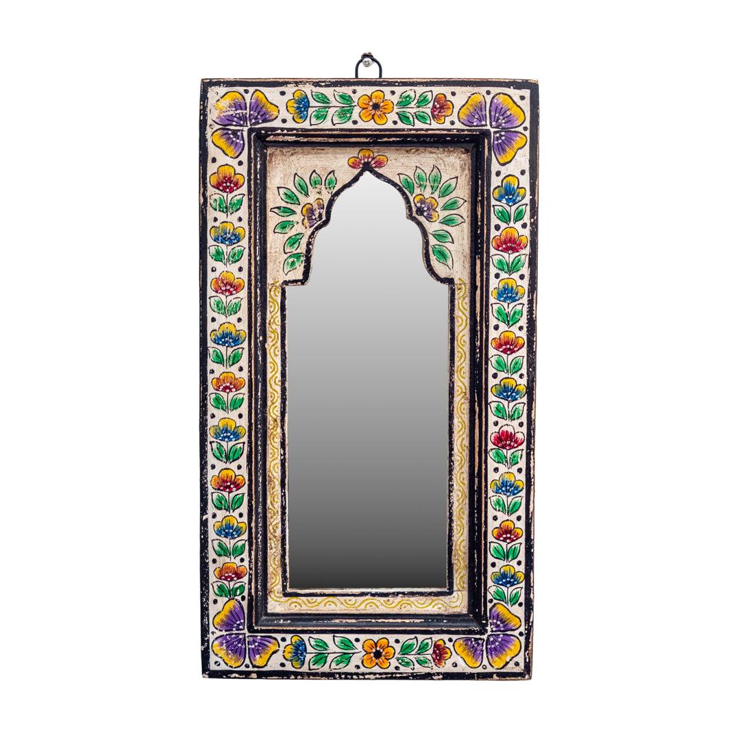 Wooden Hand Paint Rectangle Mirror