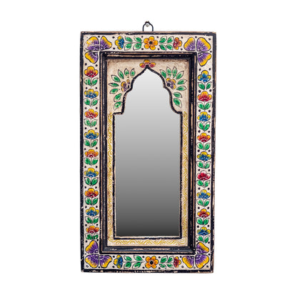 Wooden Hand Paint Rectangle Mirror