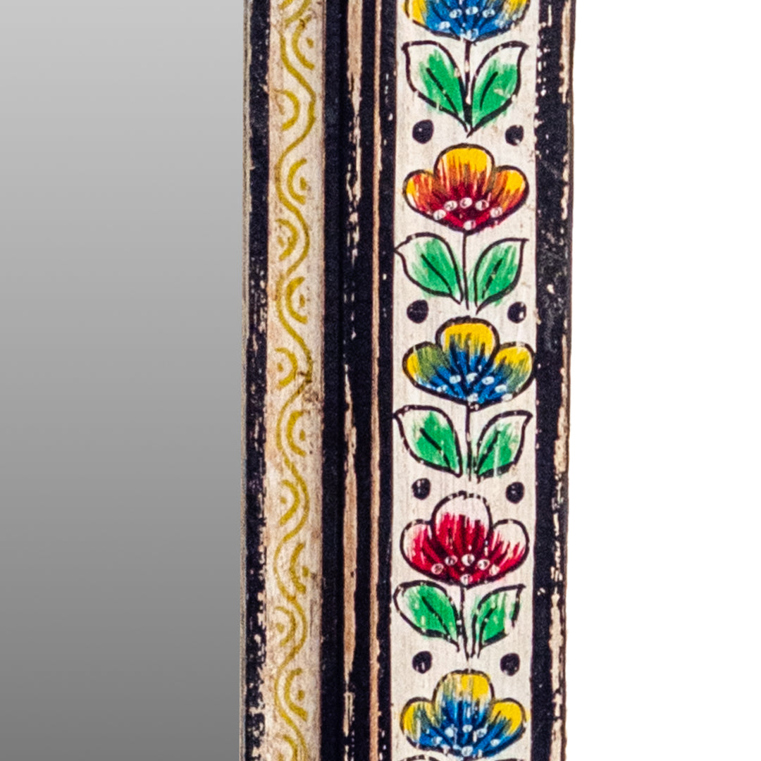 Wooden Hand Paint Rectangle Mirror