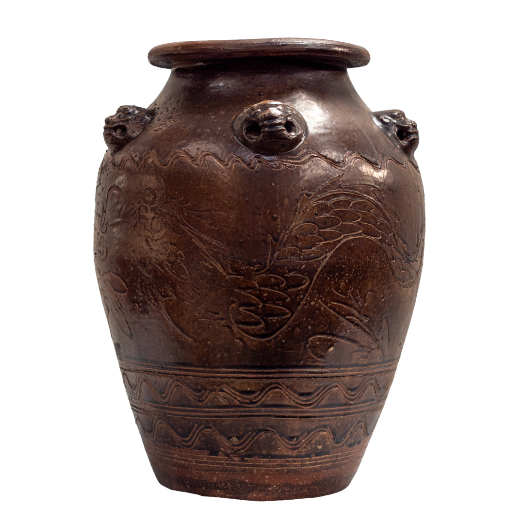 Ceramic Pot Lion Face