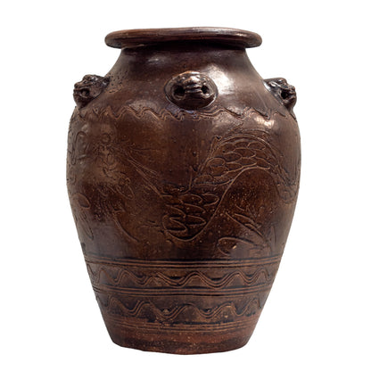 Ceramic Pot Lion Face