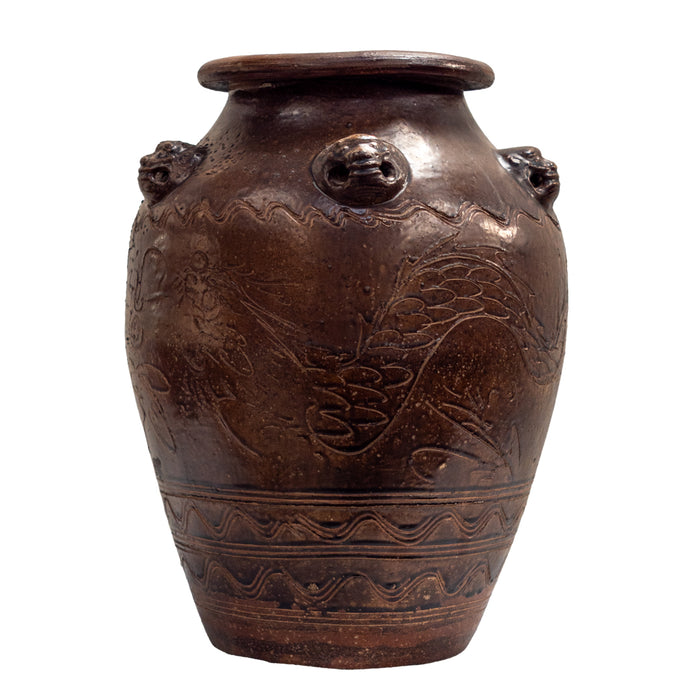 Ceramic Pot Lion Face
