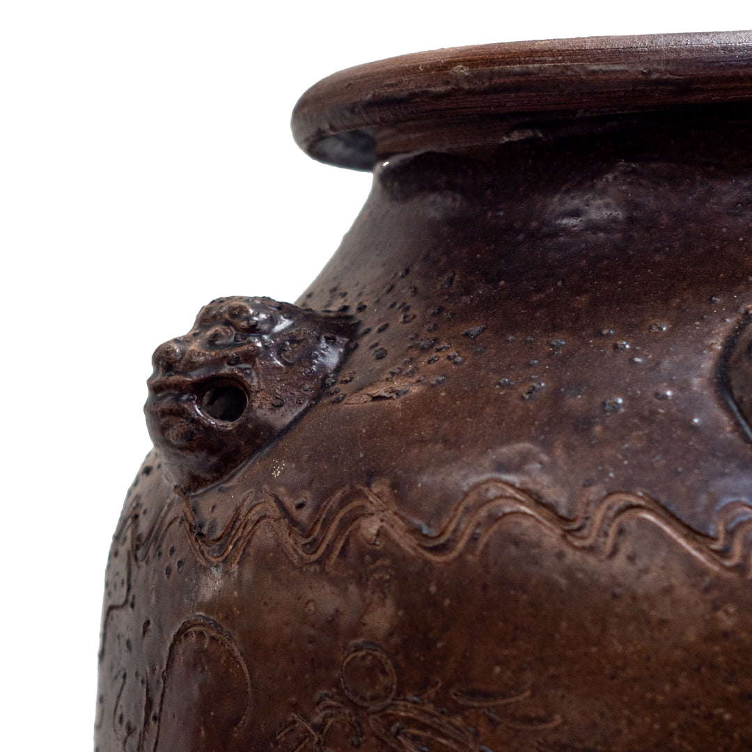 Ceramic Pot Lion Face