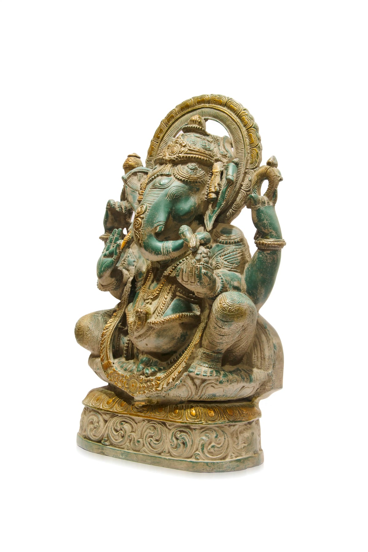 Green Patina Ganesha