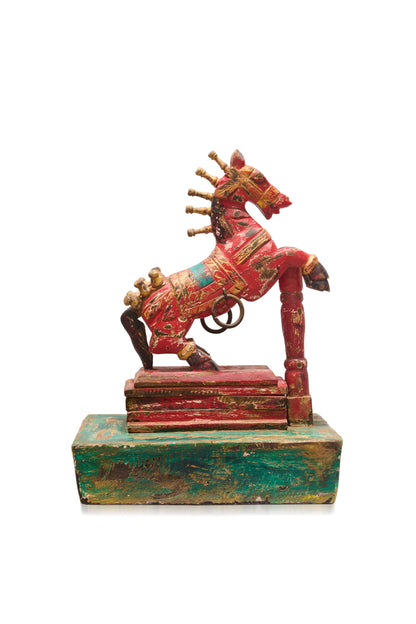 Wooden Red Galloping Horse