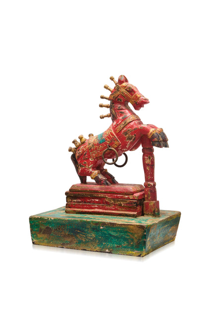 Wooden Red Galloping Horse