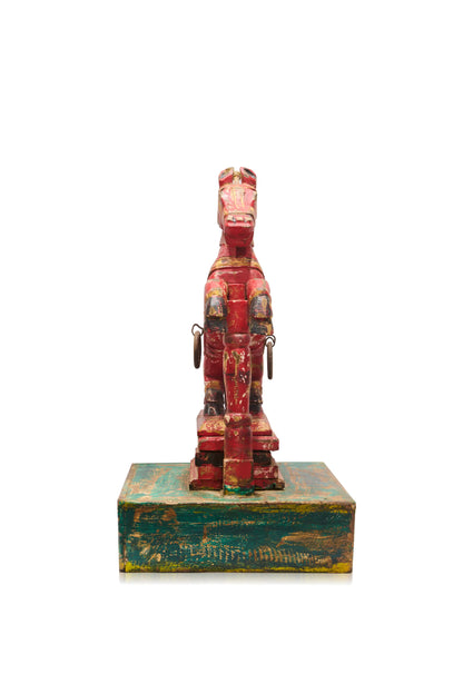 Wooden Red Galloping Horse