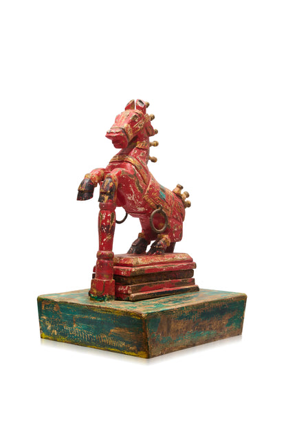 Wooden Red Galloping Horse