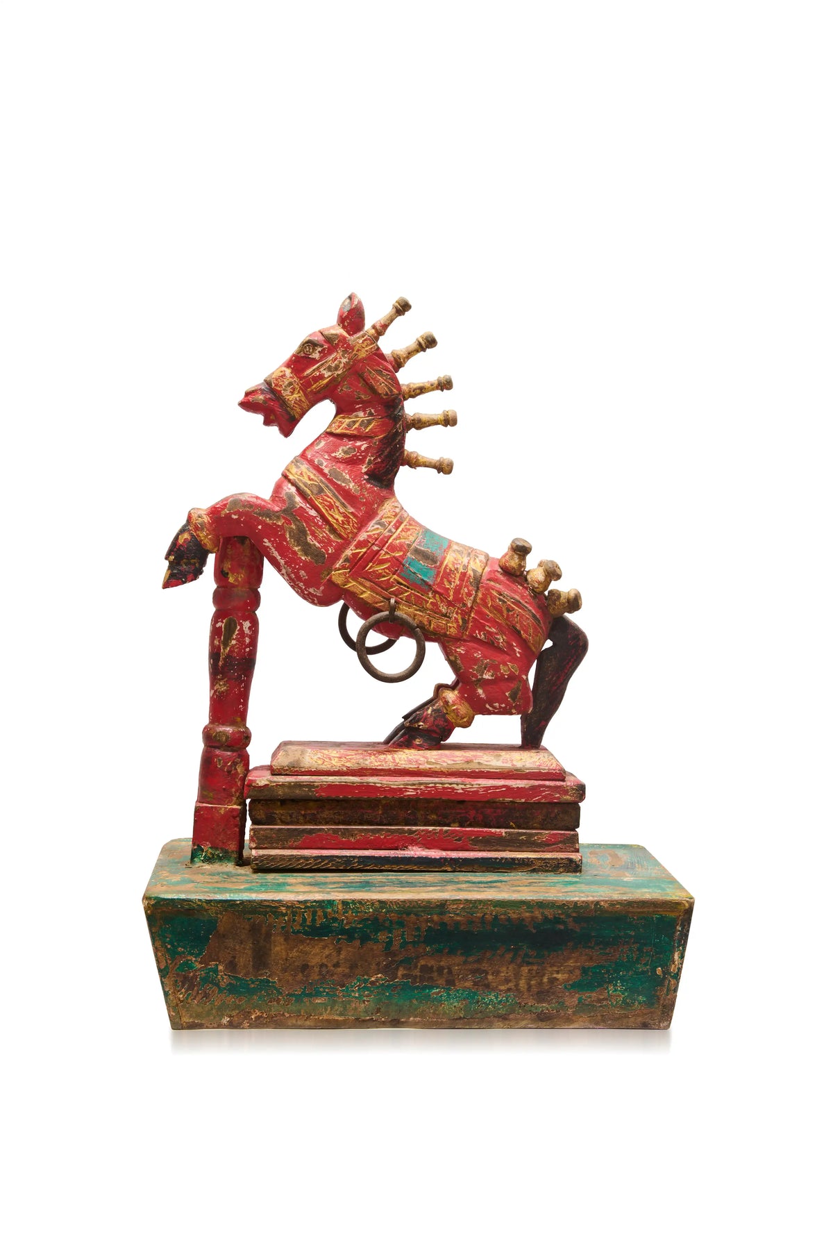 Wooden Red Galloping Horse