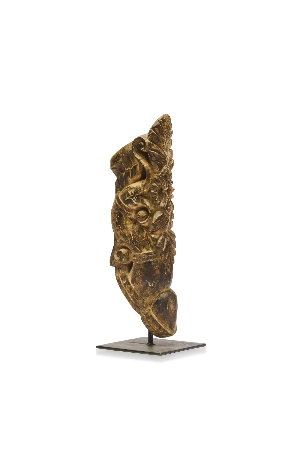 Wood Carved Vintage Table Accent