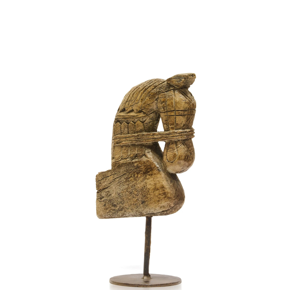 Wooden Horse Head Ashva
