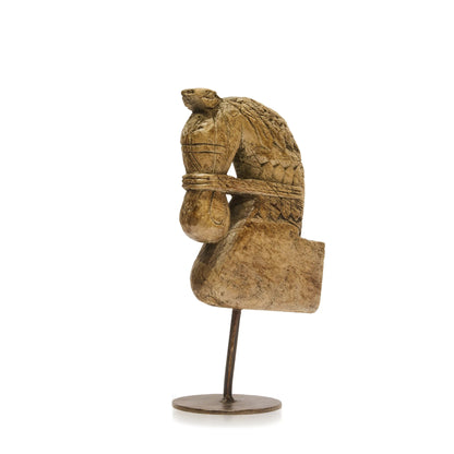 Wooden Horse Head Ashva
