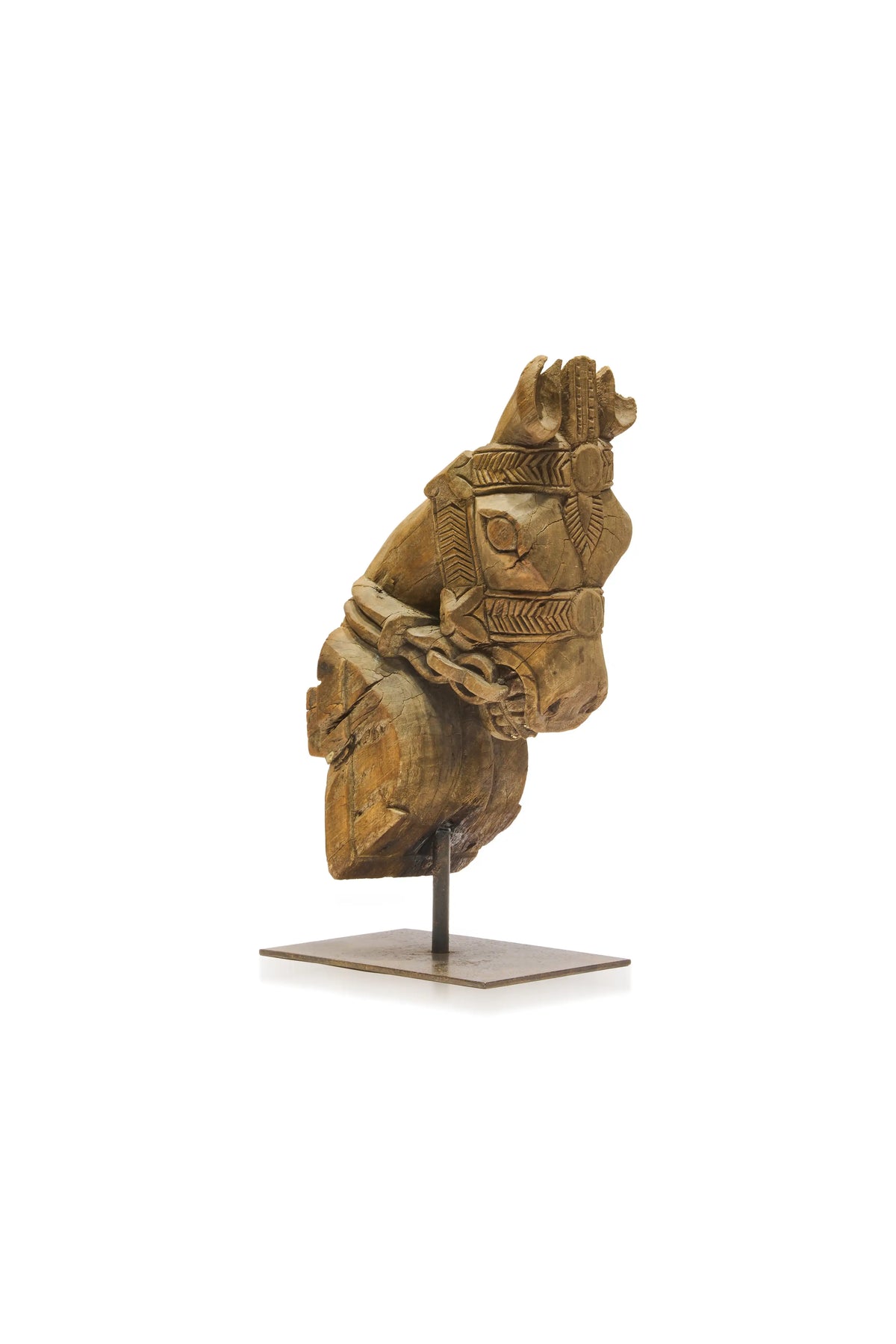 Wooden Horse Head Chetak