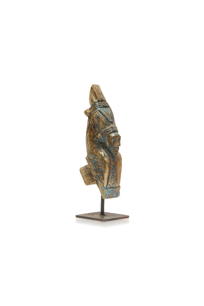 Wooden Horse Head Blue