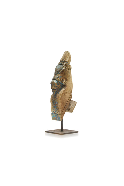 Wooden Horse Head Blue