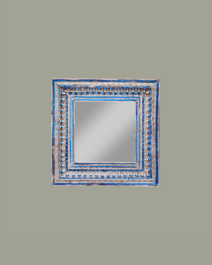 White And Blue Gulli Mirror