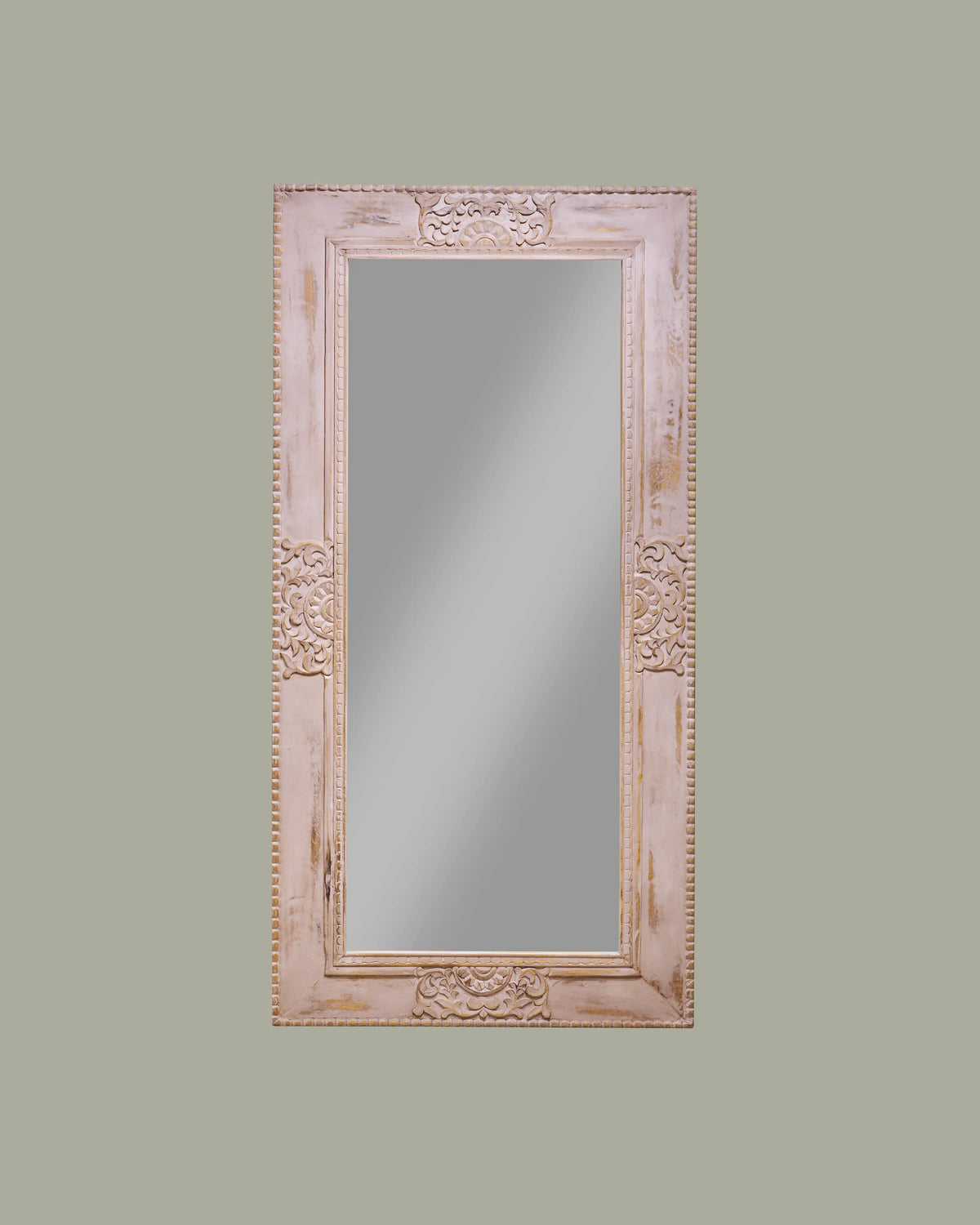 Ivory Carved Heritage Mirror