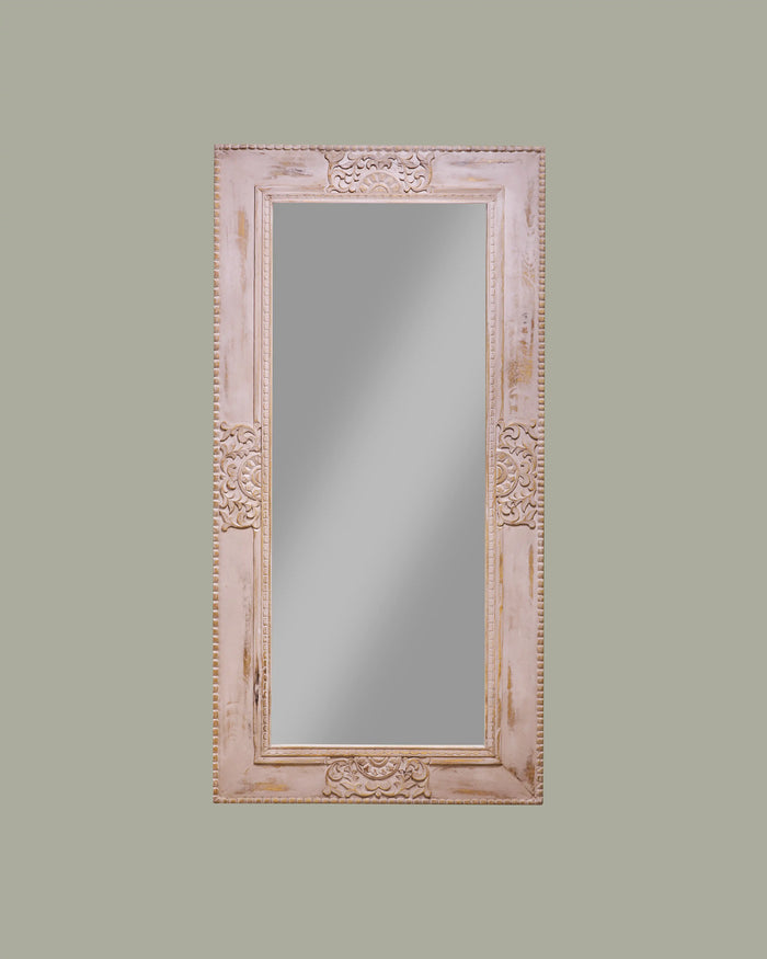 Ivory Carved Heritage Mirror