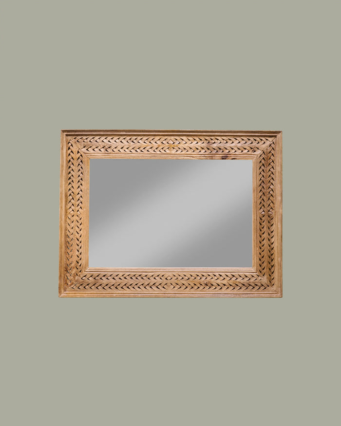 Carved  Pattern Golden Mirror