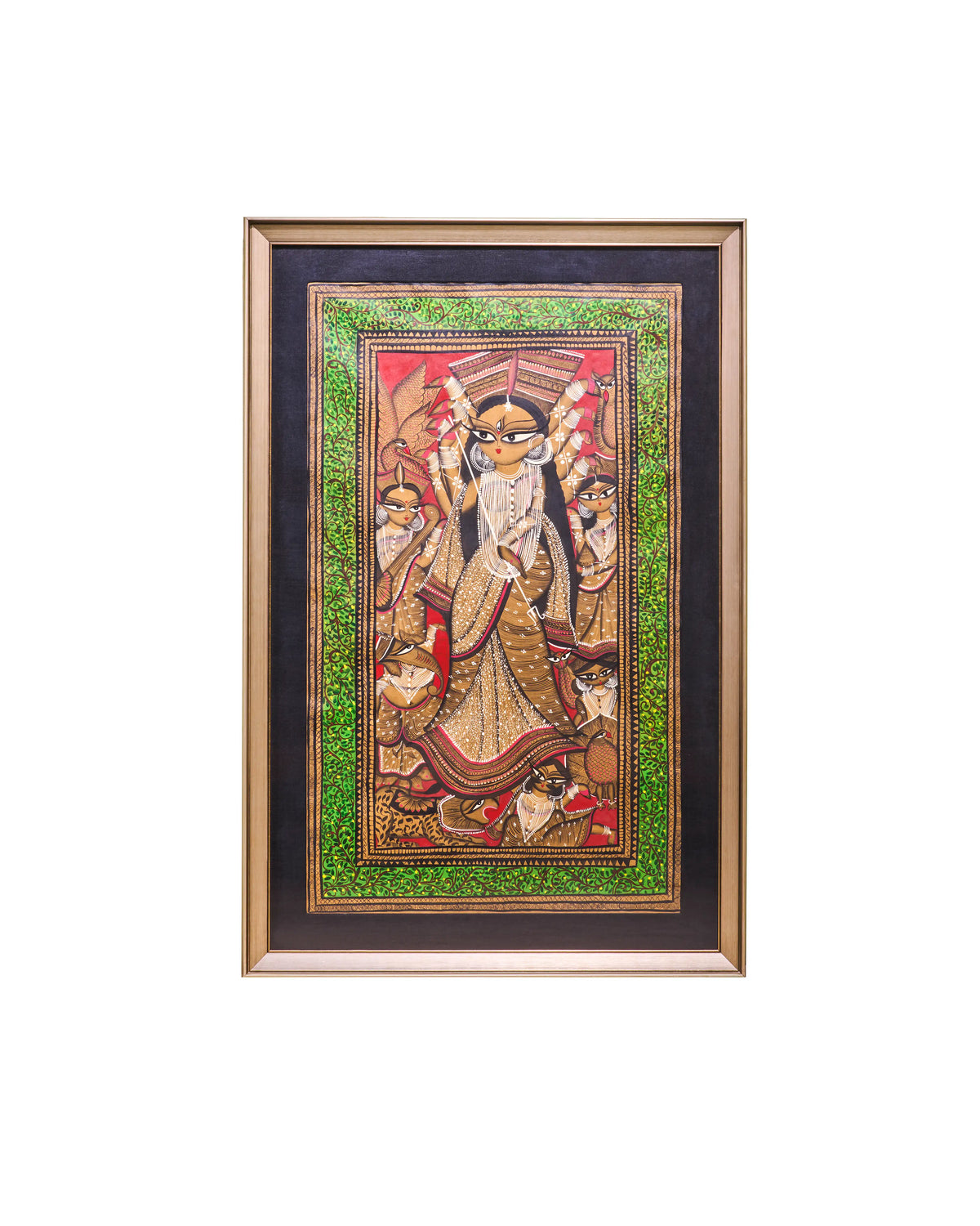Kalighat Pattachitra Durga Ji