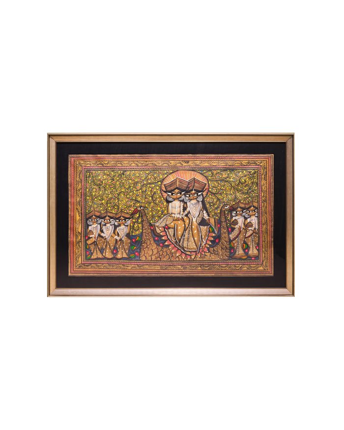 Radha Krishna Kalighat Pattachitra