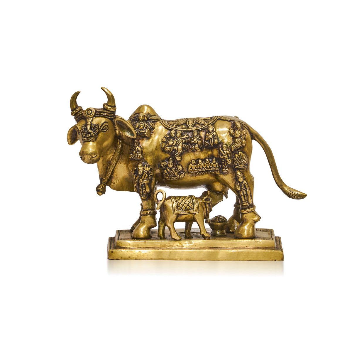 brass kamdhenu cow