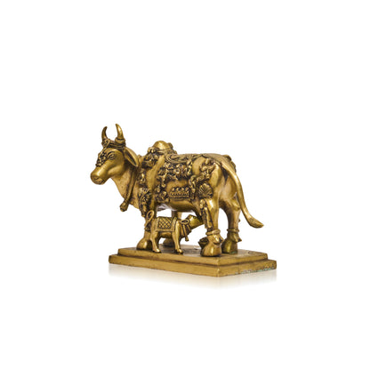 brass golden kaamdhenu