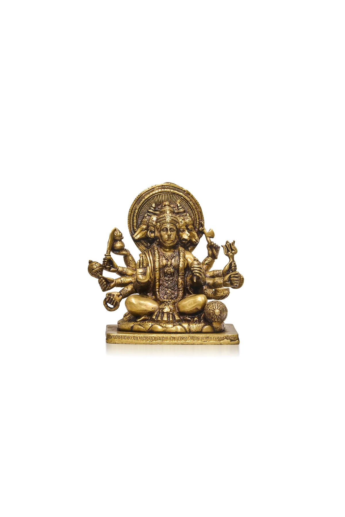 Panchmukhi Hanuman Golden Polish