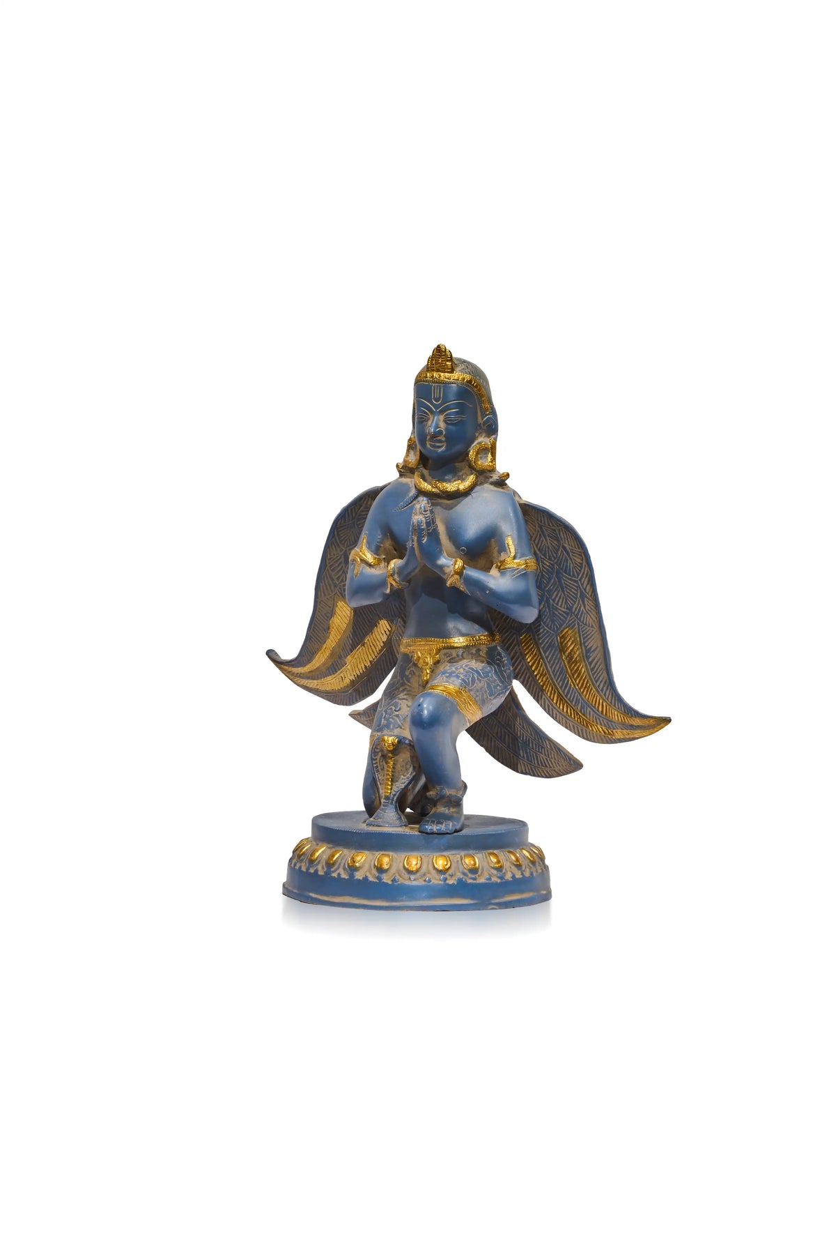 Sitting Garuda In Blue Patina