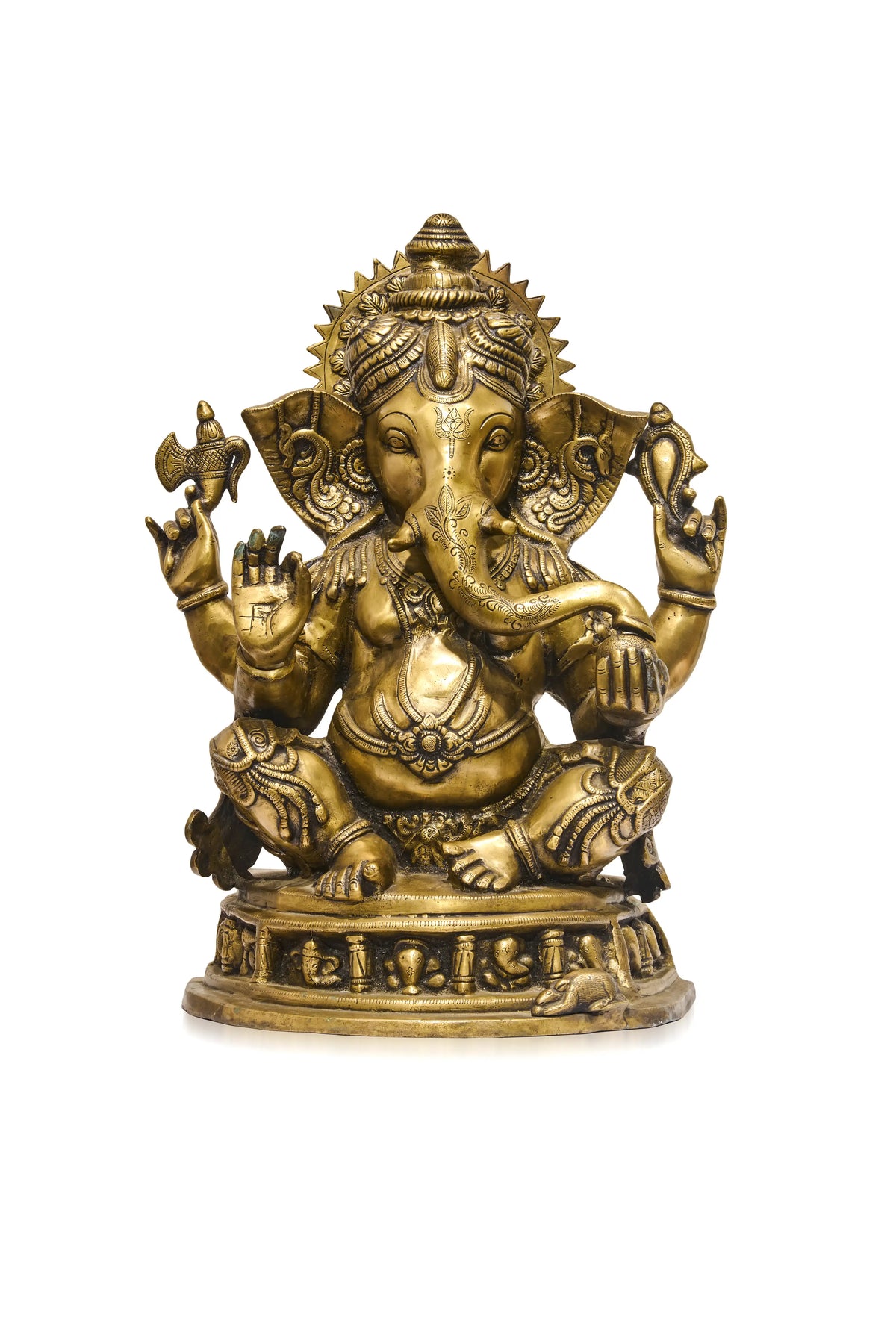 Brass Golden Lord Ganesha