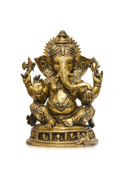 Brass Golden Lord Ganesha