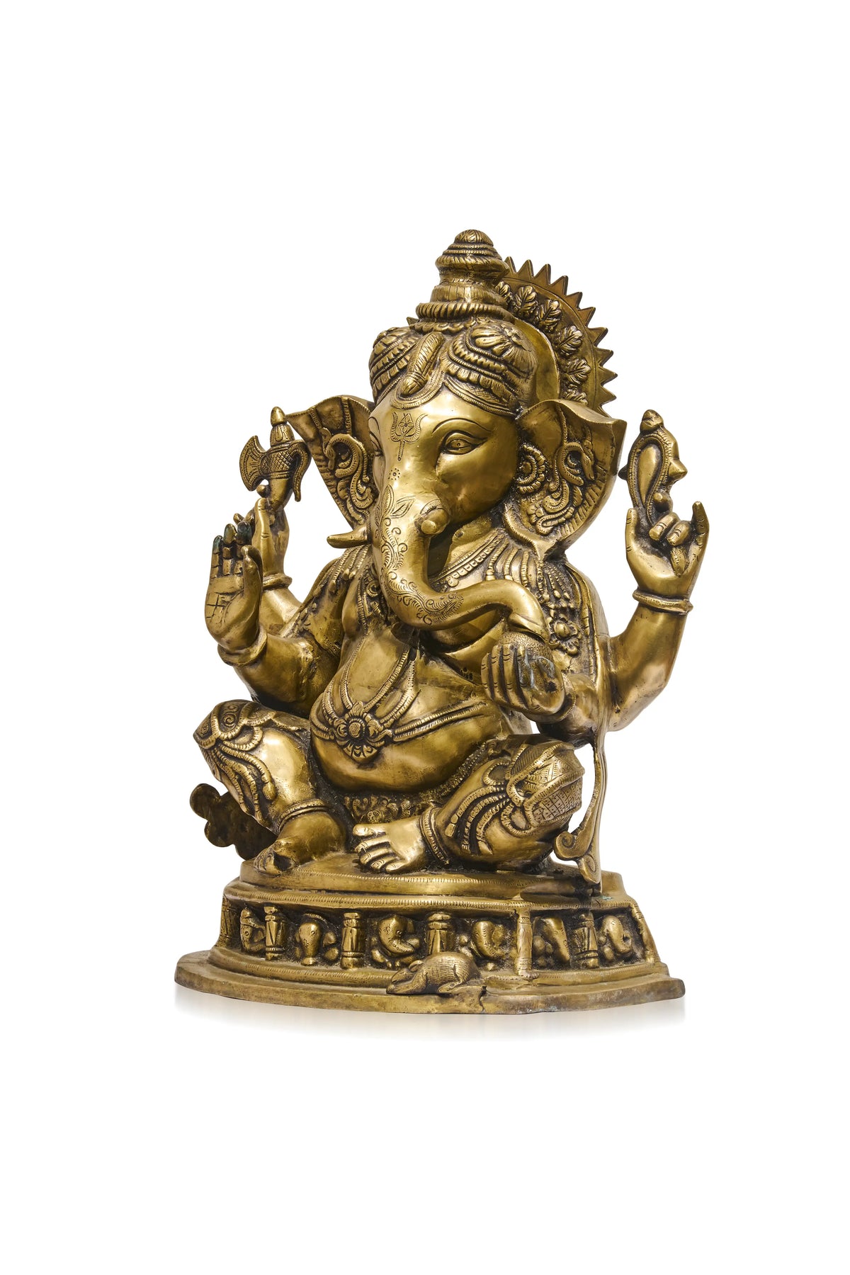 Brass Golden Lord Ganesha