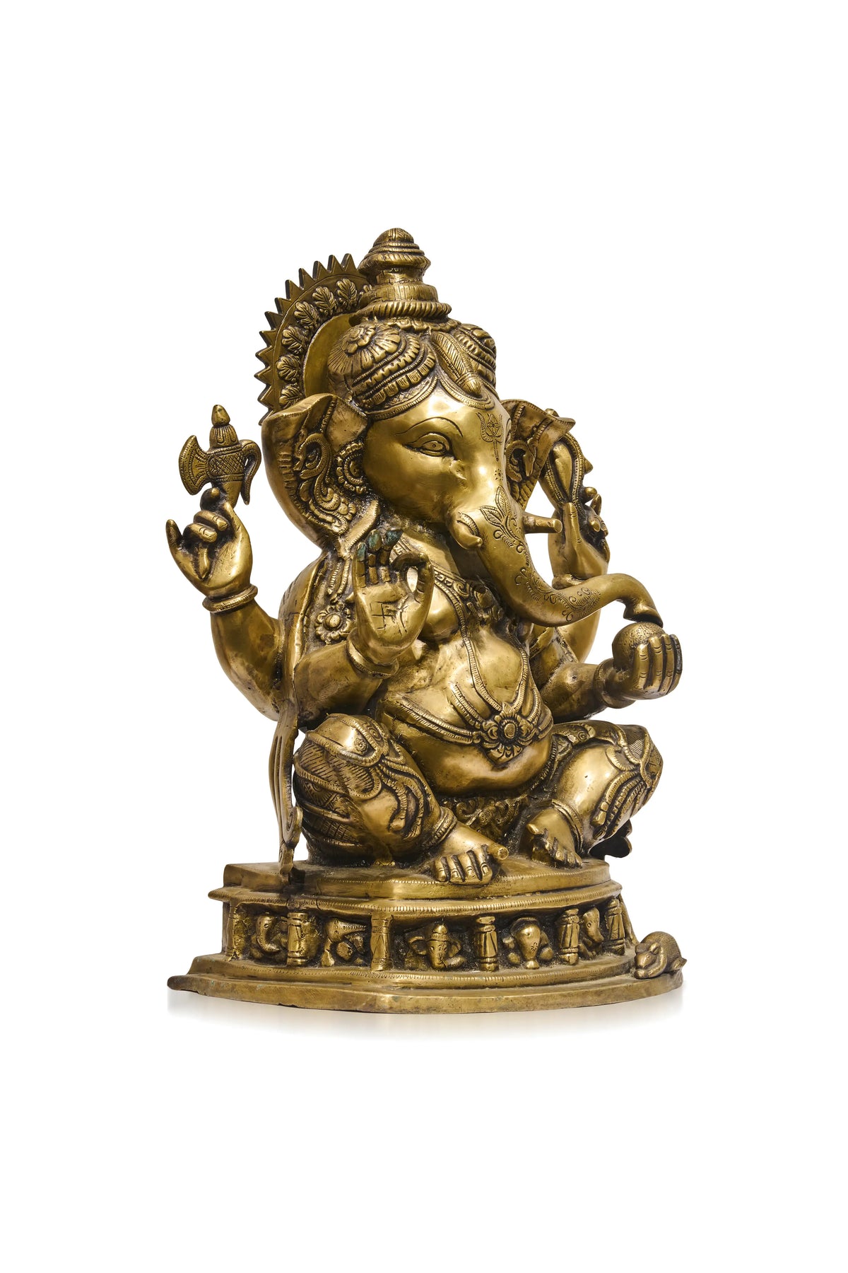 Brass Golden Lord Ganesha
