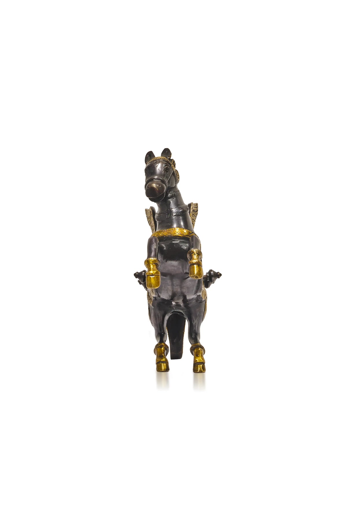 Black And Golden Galloping Horse