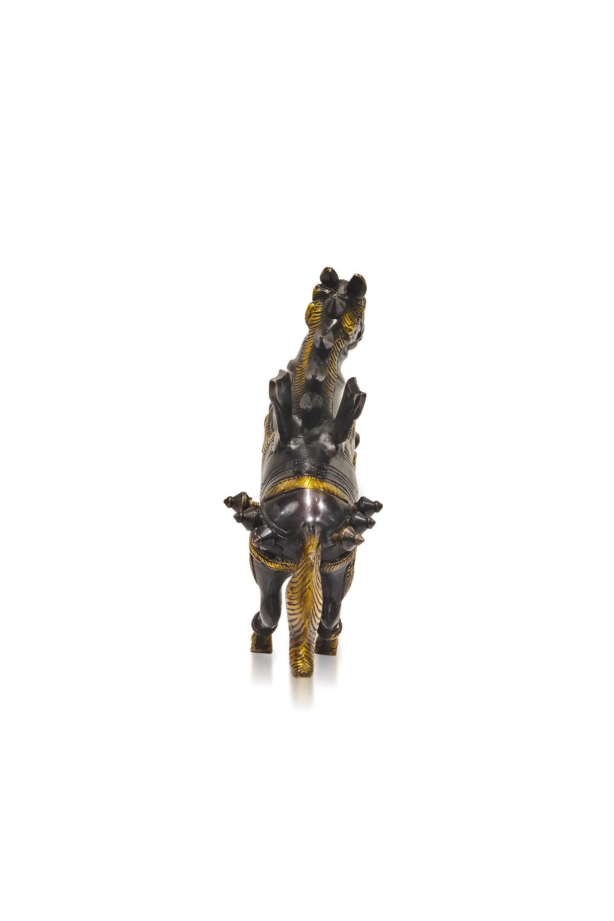 Black And Golden Galloping Horse