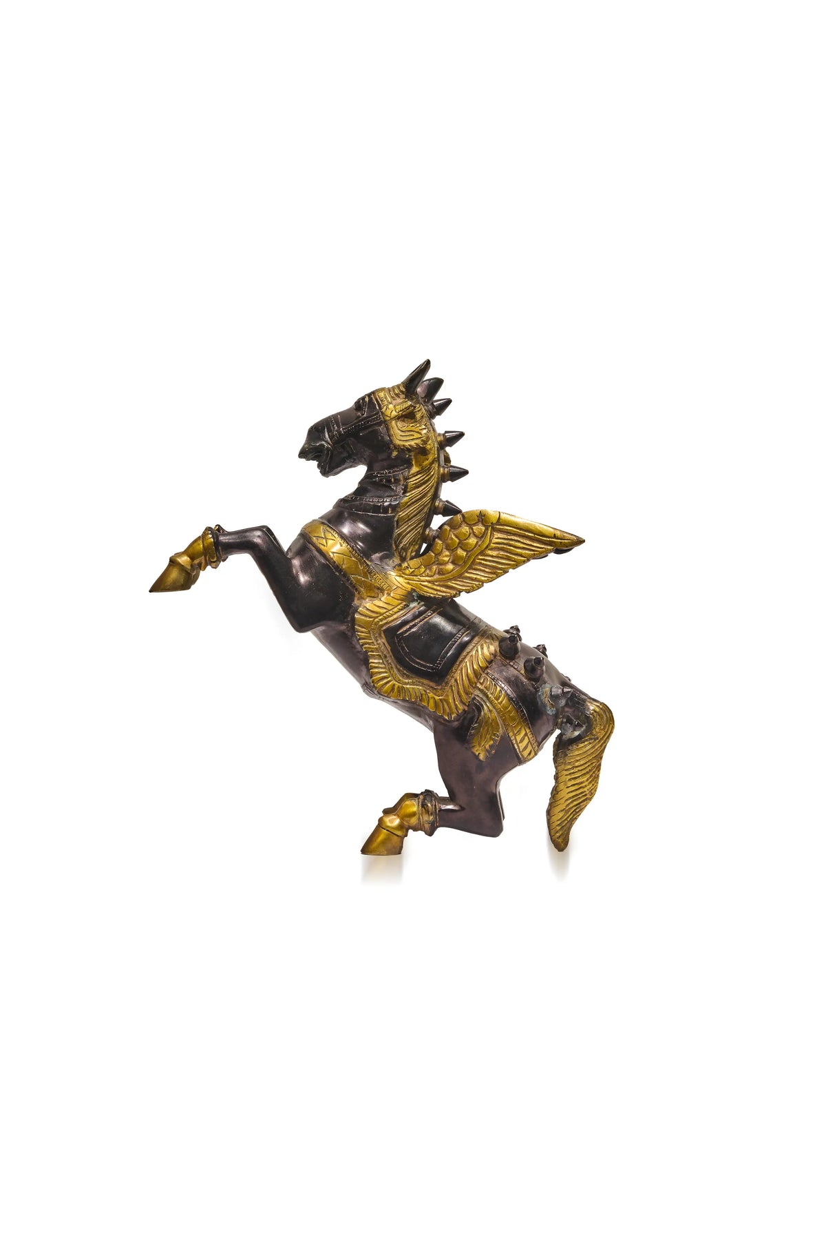 Black And Golden Galloping Horse