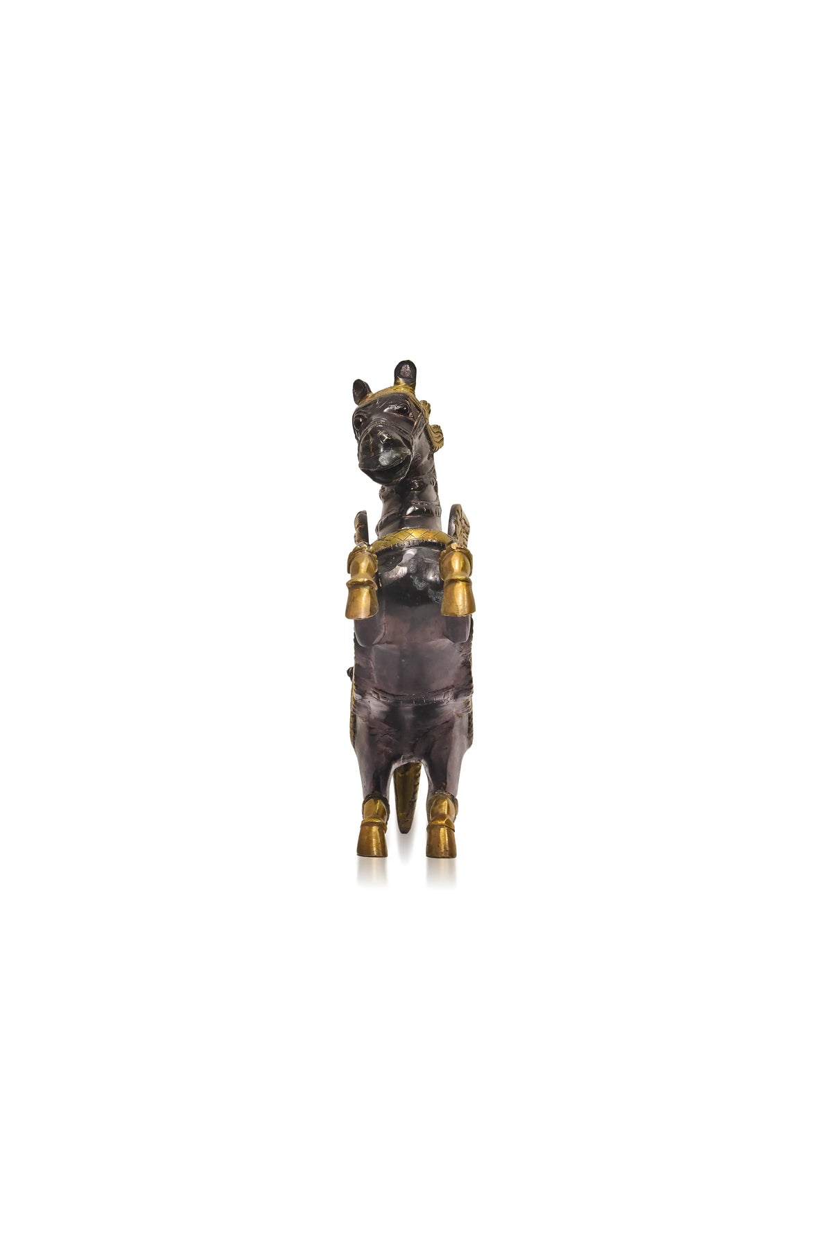 Black And Golden Galloping Horse