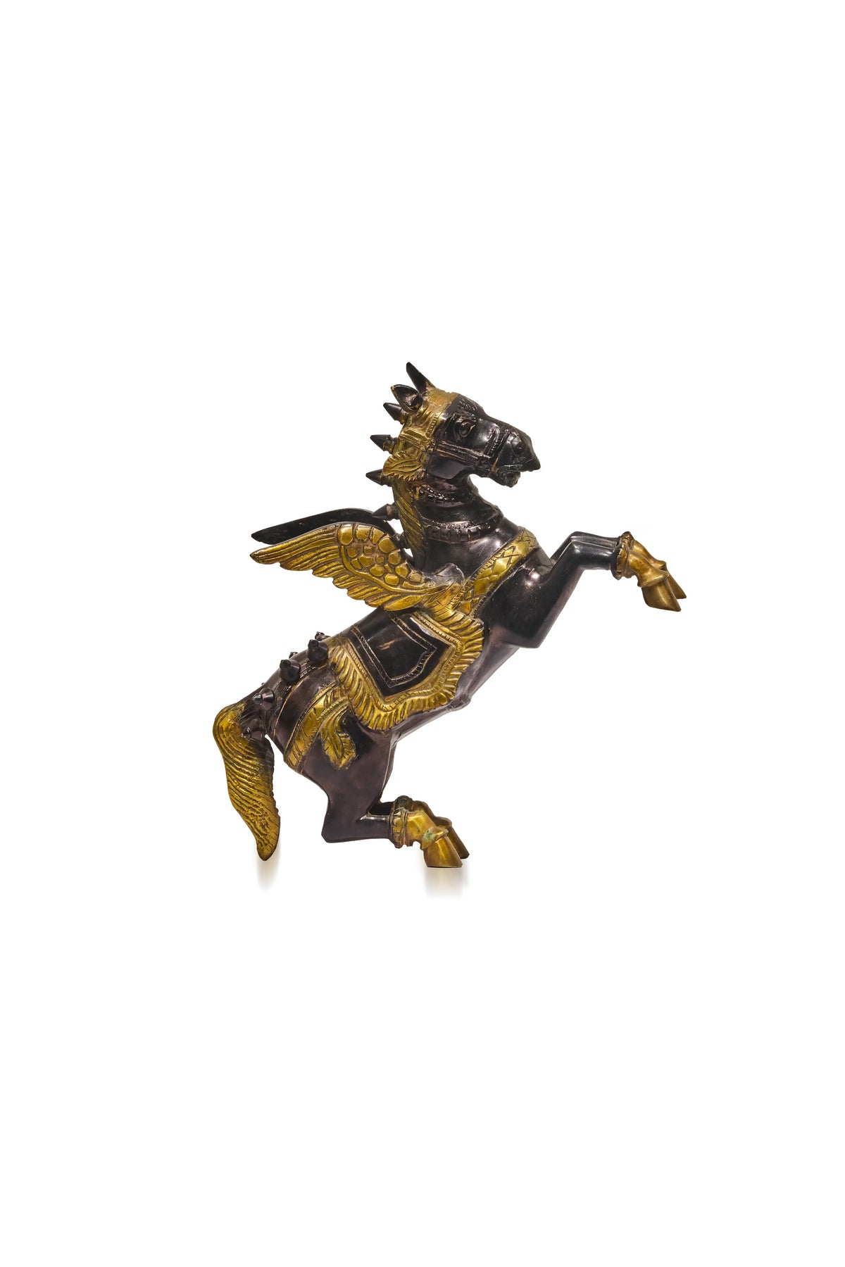 Black And Golden Galloping Horse